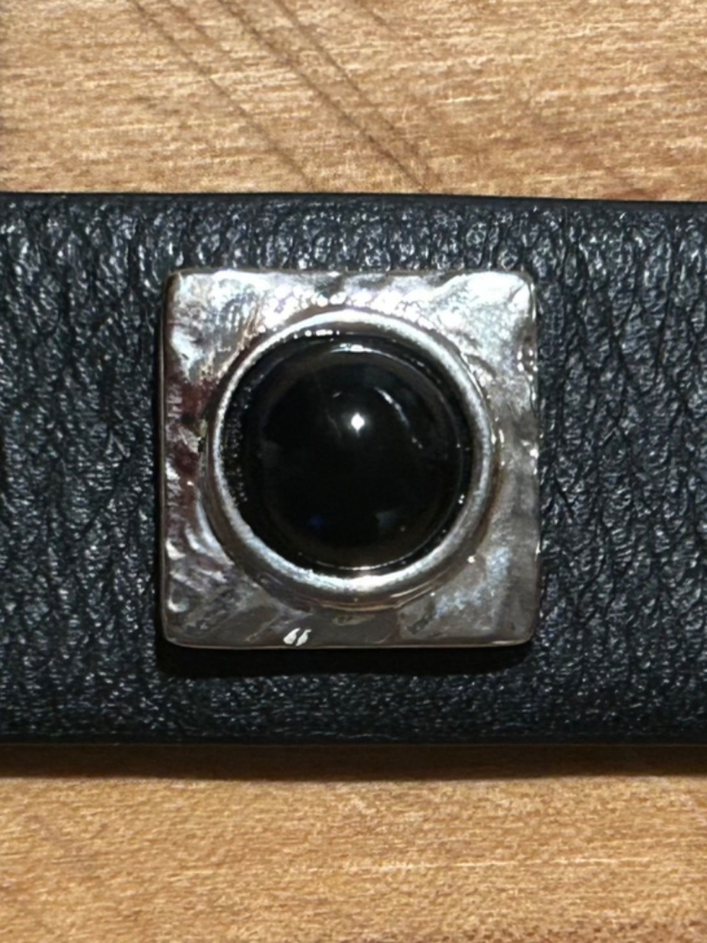 Aureum Collective Black Leather Belt with two tone hardware - Picture 8 of 10